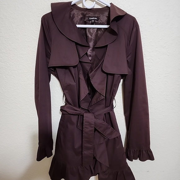 bebe Jackets & Blazers - bebe Dark Brown Trench Coat